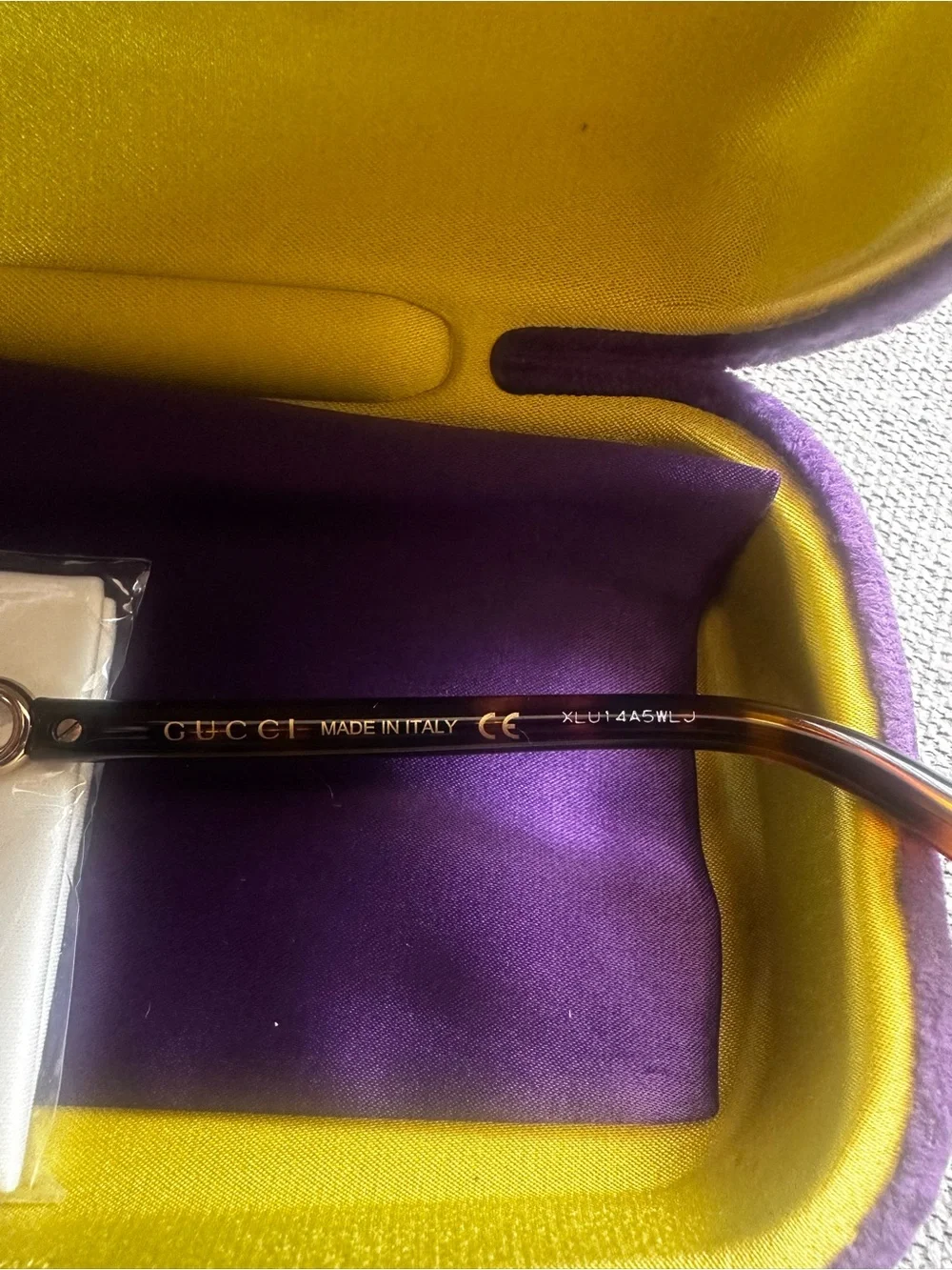 Gucci Tortoiseshell Square Frame Women's Sunglasses with Gold Accents - Brown